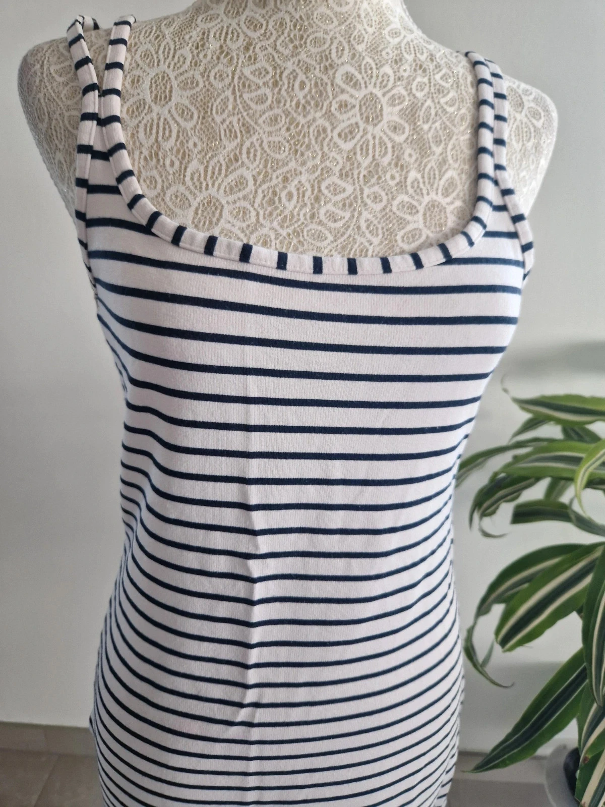 Vestido longo listrado com alças - Tamanho S estimado - Pimkie – photo 2